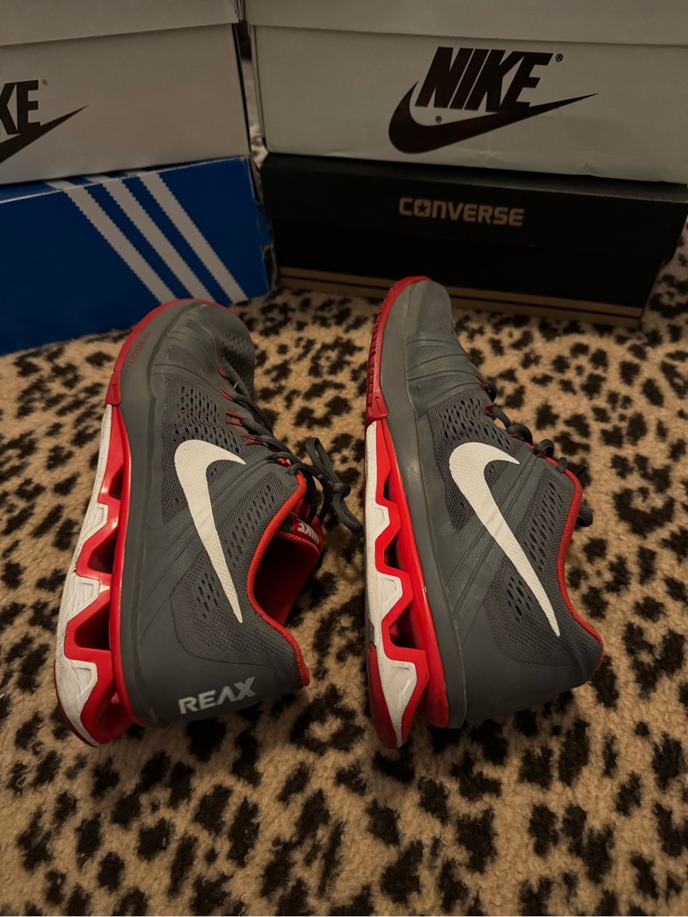 Nike Men’s Gray & Red REAX Running Shoes